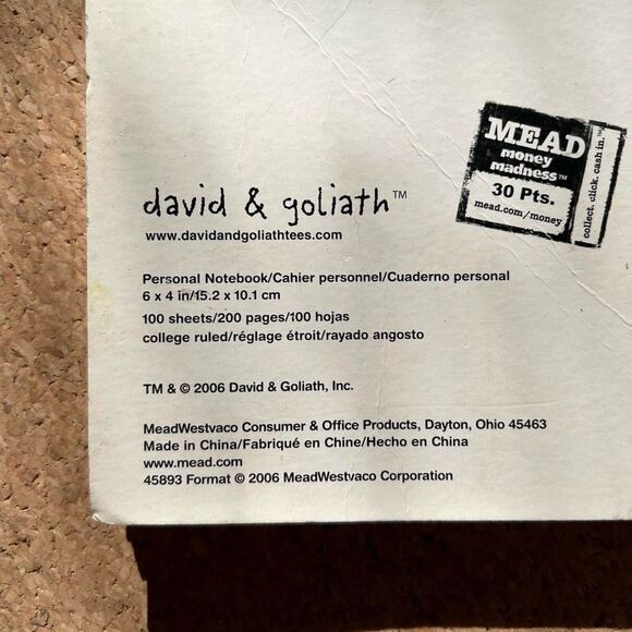 2006 Vintage ‘Boys Make Good Pets’ David & Goliath Spiral Notebook Journal - Picture 3 of 6